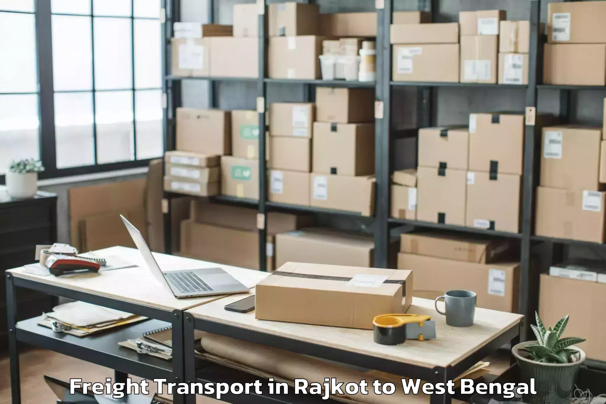 Reliable Rajkot to West Bengal University Of Anim Freight Transport